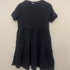 Old Navy Tiered Mini Swing T-Shirt Dress Black